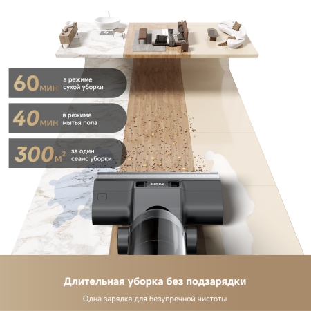 Беспроводной вертикальный пылесос Dreame Wet and Dry Vacuum H13 Pro Plus Mix