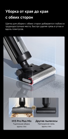 Беспроводной вертикальный пылесос Dreame Wet and Dry Vacuum H13 Pro Plus Mix
