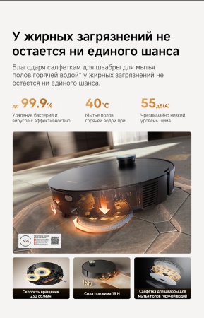 Робот-пылесос Dreame Vacuum Robot X60 Ultra Complete Black