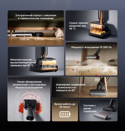 Беспроводной вертикальный пылесос Dreame Wet and Dry Vacuum G12 Pro