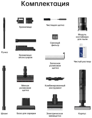 Беспроводной вертикальный пылесос Dreame Wet and Dry Vacuum H12 Dual